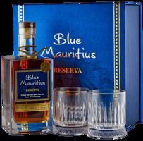 Blue Mauritius Reserva Rum + 2 poháre, GIFT