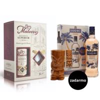 Malecon 10 Y.O., GLASS SET + Mahiki Coconut Tiki Mug Set zadarmo